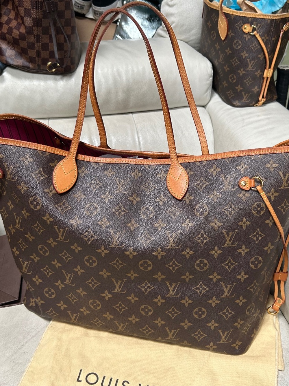 XXL Louis Vuitton NEVERFULL GM rare Pivione🩷 - Picture 6 of 14